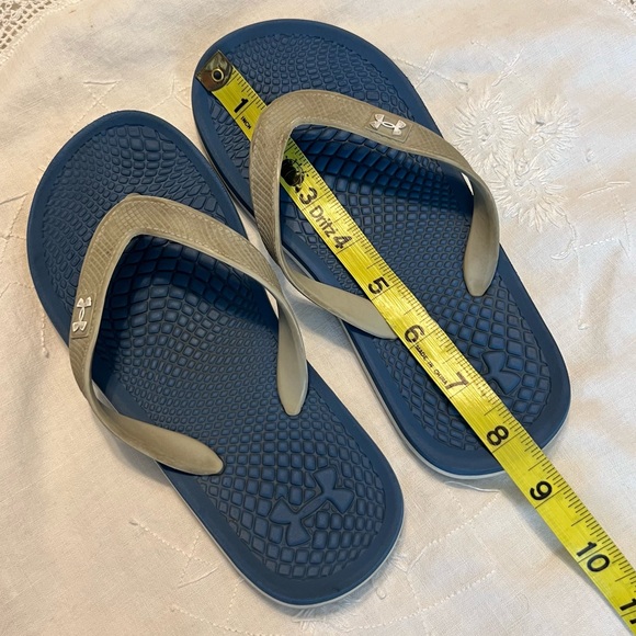 Kids Under Armour Flip Flops Youth Size 1-2 Blue - Picture 5 of 7